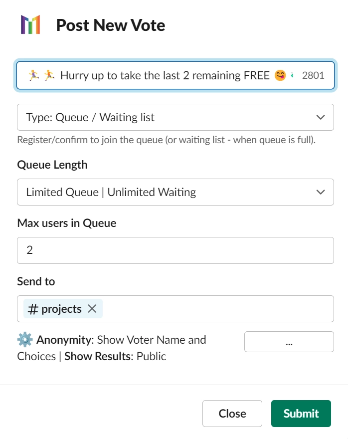 Choose Queue type & Set Queue Length