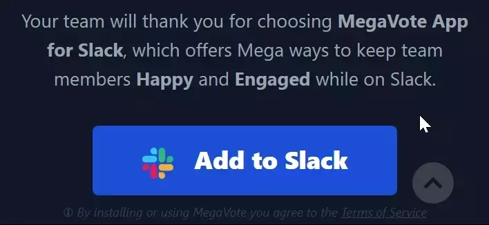 Install MegaVote to your Slack Workspace
